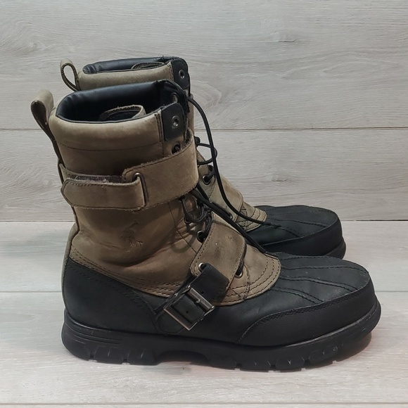 Polo by Ralph Lauren Mens Varick Leather High Top military boots shoes sz 10.5D main image 8